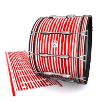 Ludwig Ultimate Series Bass Drum Slip - Lateral Brush Strokes Red and White (Red)