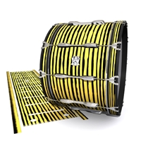 Ludwig Ultimate Series Bass Drum Slip - Lateral Brush Strokes Yellow and Black (Yellow)