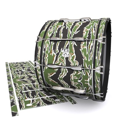 Ludwig Ultimate Series Bass Drum Slips - Liberator Tiger Camouflage (Green)