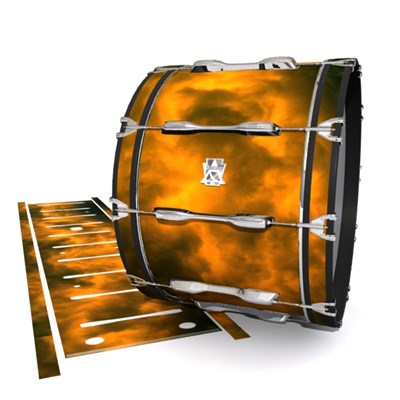 Ludwig Ultimate Series Bass Drum Slips - Orange Smokey Clouds (Themed)
