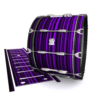 Ludwig Ultimate Series Bass Drum Slips - Purple Horizon Stripes (Purple)