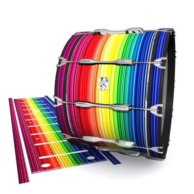Ludwig Ultimate Series Bass Drum Slips - Rainbow Stripes (Themed)