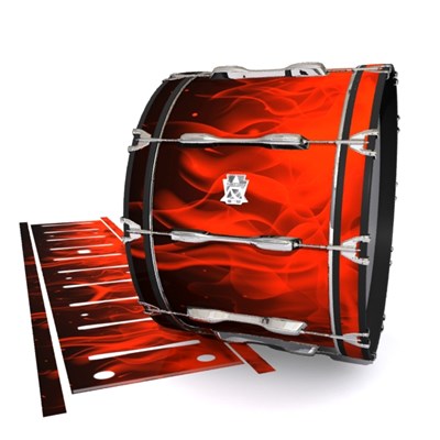 Ludwig Ultimate Series Bass Drum Slips - Red Flames (Themed)