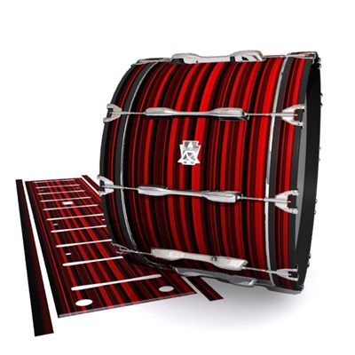 Ludwig Ultimate Series Bass Drum Slips - Red Horizon Stripes (Red)