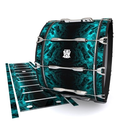 Ludwig Ultimate Series Bass Drum Slips - River GEO Marble Fade (Aqua)