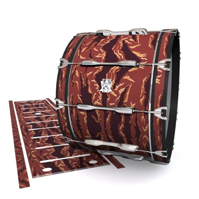 Ludwig Ultimate Series Bass Drum Slips - Sabertooth Tiger Camouflage (Red)