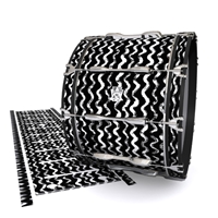 Ludwig Ultimate Series Bass Drum Slip - Wave Brush Strokes Black and White (Neutral)
