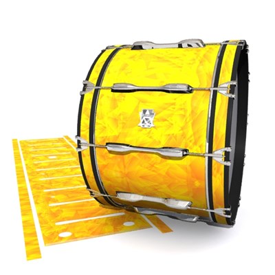 Ludwig Ultimate Series Bass Drum Slips - Yellow Cosmic Glass (Yellow) (Orange)