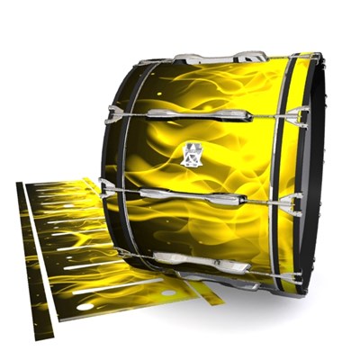 Ludwig Ultimate Series Bass Drum Slips - Yellow Flames (Themed)