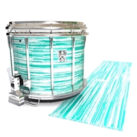 Ludwig Ultimate Series Snare Drum Slip - Chaos Brush Strokes Aqua and White (Green) (Blue)