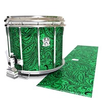 Ludwig Ultimate Series Snare Drum Slip - Dark Green Paisley (Themed)