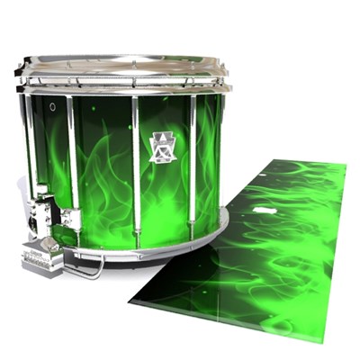 Ludwig Ultimate Series Snare Drum Slip - Green Flames (Themed)