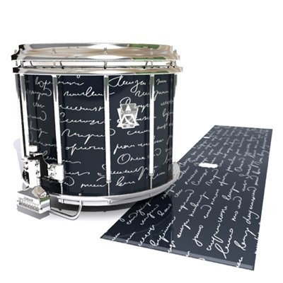 Ludwig Ultimate Series Snare Drum Slip - Illegible Script on Black (Themed)