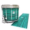 Ludwig Ultimate Series Snare Drum Slip - Lateral Brush Strokes Aqua and Black (Green) (Blue)