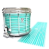 Ludwig Ultimate Series Snare Drum Slip - Lateral Brush Strokes Aqua and White (Green) (Blue)