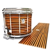 Ludwig Ultimate Series Snare Drum Slip - Lateral Brush Strokes Orange and Black (Orange)