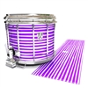 Ludwig Ultimate Series Snare Drum Slip - Lateral Brush Strokes Purple and White (Purple)