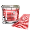 Ludwig Ultimate Series Snare Drum Slip - Lateral Brush Strokes Red and White (Red)