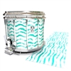 Ludwig Ultimate Series Snare Drum Slip - Wave Brush Strokes Aqua and White (Green) (Blue)