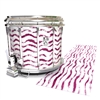 Ludwig Ultimate Series Snare Drum Slip - Wave Brush Strokes Maroon and White (Red)