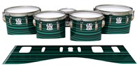 Ludwig Ultimate Series Tenor Drum Slips - Aqua Horizon Stripes (Aqua)