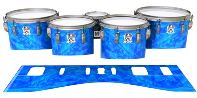 Ludwig Ultimate Series Tenor Drum Slips - Blue Cosmic Glass (Blue)