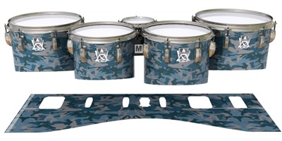 Ludwig Ultimate Series Tenor Drum Slips - Blue Slate Traditional Camouflage (Blue)