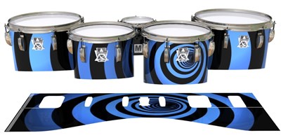 Ludwig Ultimate Series Tenor Drum Slips - Blue Vortex Illusion (Themed)