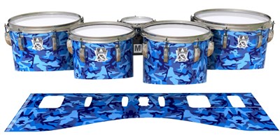 Ludwig Ultimate Series Tenor Drum Slips - Blue Wing Traditional Camouflage (Blue)