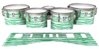 Ludwig Ultimate Series Tenor Drum Slips - Chaos Brush Strokes Green and White (Green)