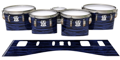 Ludwig Ultimate Series Tenor Drum Slips - Chaos Brush Strokes Navy Blue and Black (Blue)