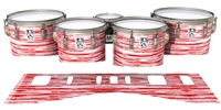 Ludwig Ultimate Series Tenor Drum Slips - Chaos Brush Strokes Red and White (Red)