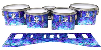 Ludwig Ultimate Series Tenor Drum Slips - Electro Blue Plasma (Blue) (Purple)