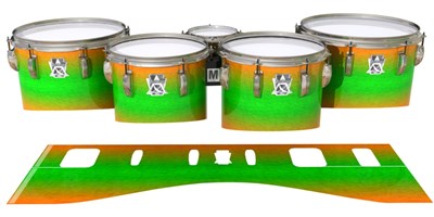Ludwig Ultimate Series Tenor Drum Slips - Green Prairie Fade (Green) (Orange)