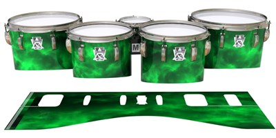 Ludwig Ultimate Series Tenor Drum Slips - Green Smokey Clouds (Themed)