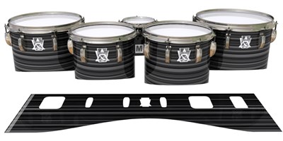 Ludwig Ultimate Series Tenor Drum Slips - Grey Horizon Stripes (Neutral)