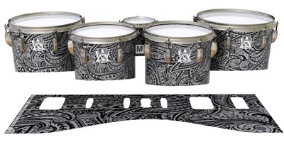Ludwig Ultimate Series Tenor Drum Slips - Grey Paisley (Themed)