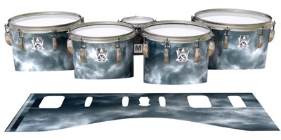 Ludwig Ultimate Series Tenor Drum Slips - Grey Smokey Clouds (Themed)