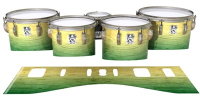 Ludwig Ultimate Series Tenor Drum Slips - Jungle Stain Fade (Green)