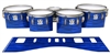 Ludwig Ultimate Series Tenor Drum Slips - Lateral Brush Strokes Blue and Black (Blue)