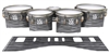 Ludwig Ultimate Series Tenor Drum Slips - Lateral Brush Strokes Grey and Black (Neutral)