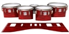 Ludwig Ultimate Series Tenor Drum Slips - Lateral Brush Strokes Red and Black (Red)