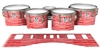 Ludwig Ultimate Series Tenor Drum Slips - Lateral Brush Strokes Red and White (Red)