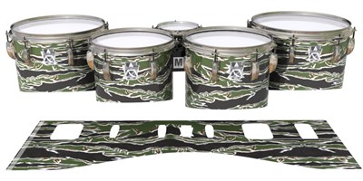 Ludwig Ultimate Series Tenor Drum Slips - Liberator Tiger Camouflage (Green)