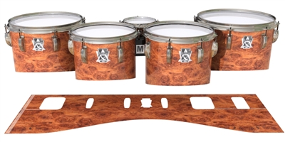 Ludwig Ultimate Series Tenor Drum Slips - Macro Ormosia Burl (Neutral)