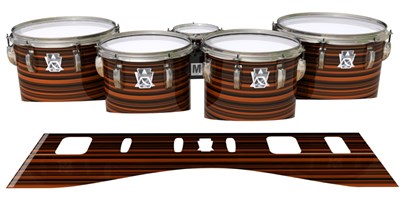 Ludwig Ultimate Series Tenor Drum Slips - Orange Horizon Stripes (Orange)