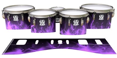 Ludwig Ultimate Series Tenor Drum Slips - Purple Flames (Themed)