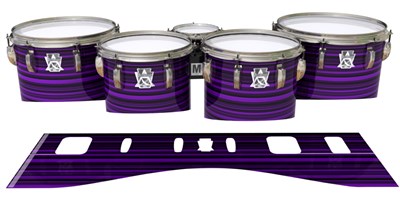 Ludwig Ultimate Series Tenor Drum Slips - Purple Horizon Stripes (Purple)