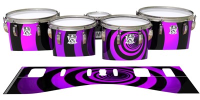 Ludwig Ultimate Series Tenor Drum Slips - Purple Vortex Illusion (Themed)