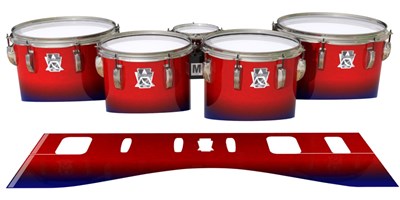 Ludwig Ultimate Series Tenor Drum Slips - Red Arrow (Red) (Blue)